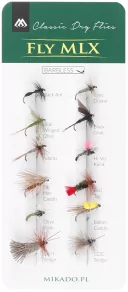 MIKADO sada - umělé mouchy - Dry Flies Barbless
