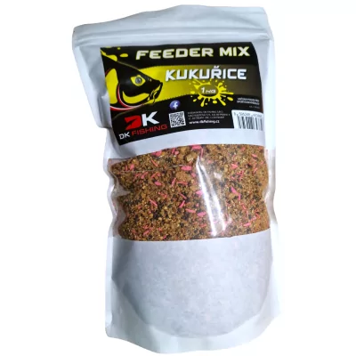 DK FISHING Feeder mix vlhčený KUKUŘICE 1kg
