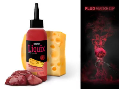 Fluo dip D SNAX LiquiX / sýr-játra 100ml