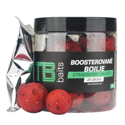 TB Baits Boosterované Boilie STRAWBERRY 120g 20-24mm