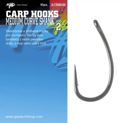 háček s očkem MEDIUM CURVE SHANK vel.8 - 10ks