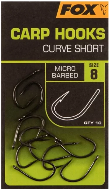 FOX International háčky - Carp Hooks Curve Shank Short vel.4