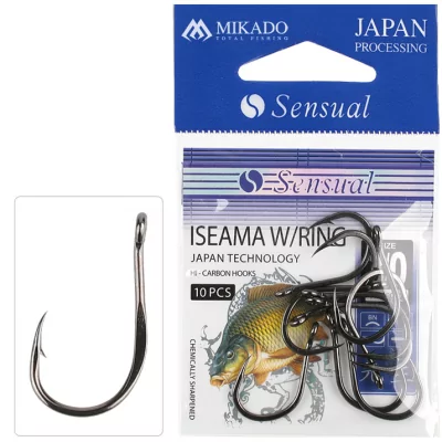 MIKADO háček SENSUAL ISEAMA W RING vel.4 BN - 10ks