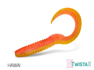 Umělá nástraha Delphin TwistaX Eeltail UVs 6cm / HAWAI - 5ks