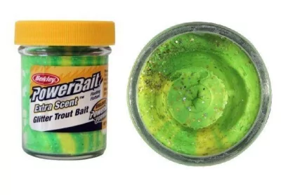 BERKLEY těsto - fluo zelená/žlutá