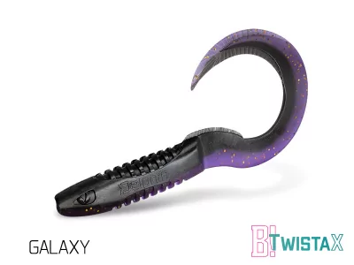 Umělá nástraha Delphin TwistaX Eeltail UVs 6cm / GALAXY - 5ks