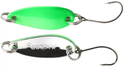 MIKADO plandavka - MINI SPOON 2,4cm/2,5g - fluo zelená-stříbrná