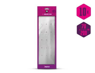 PVA sáček hranatý s otvory zatahovací Delphin PVA n'tastic - 200x70mm - 10ks