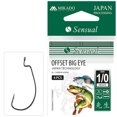 MIKADO háček - SENSUAL - OFFSET BIG EYE BN - 10ks